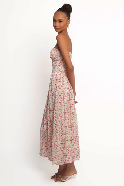 Jody Strapless Maxi Dress - Floral