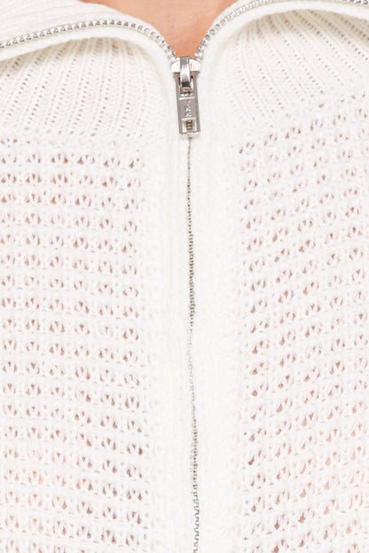 Inara Zip Cardigan - Cream