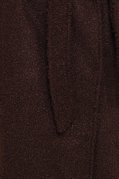 Goodie Shearling Coat - Chocolate