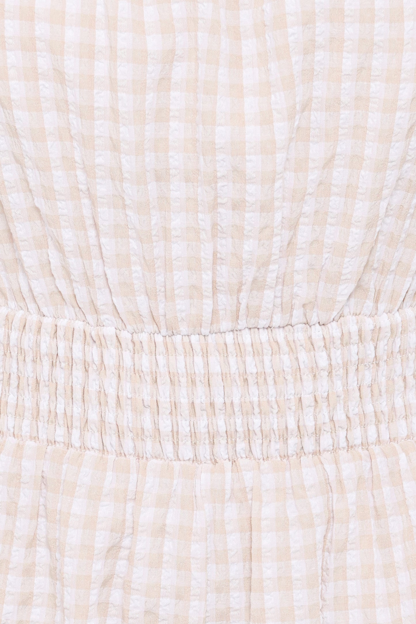Felicity Romper - Beige Gingham