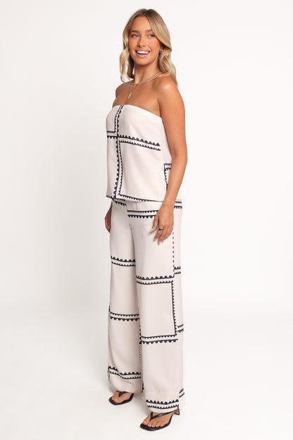 Ezra Pant Set - White