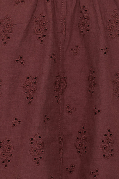 Faela Short Set - Brown Broderie