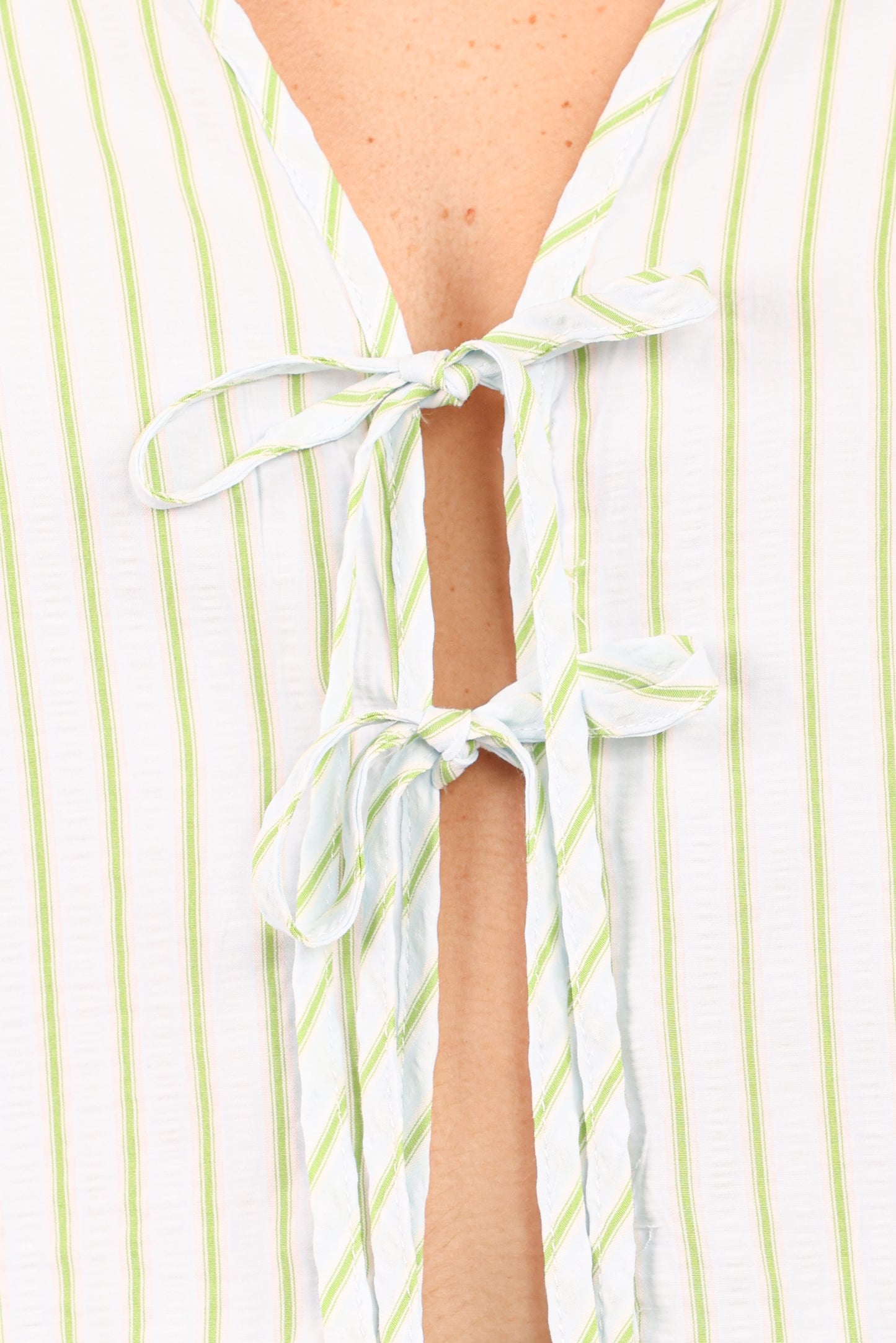 Flynn Short Set - Green Blue Stripe
