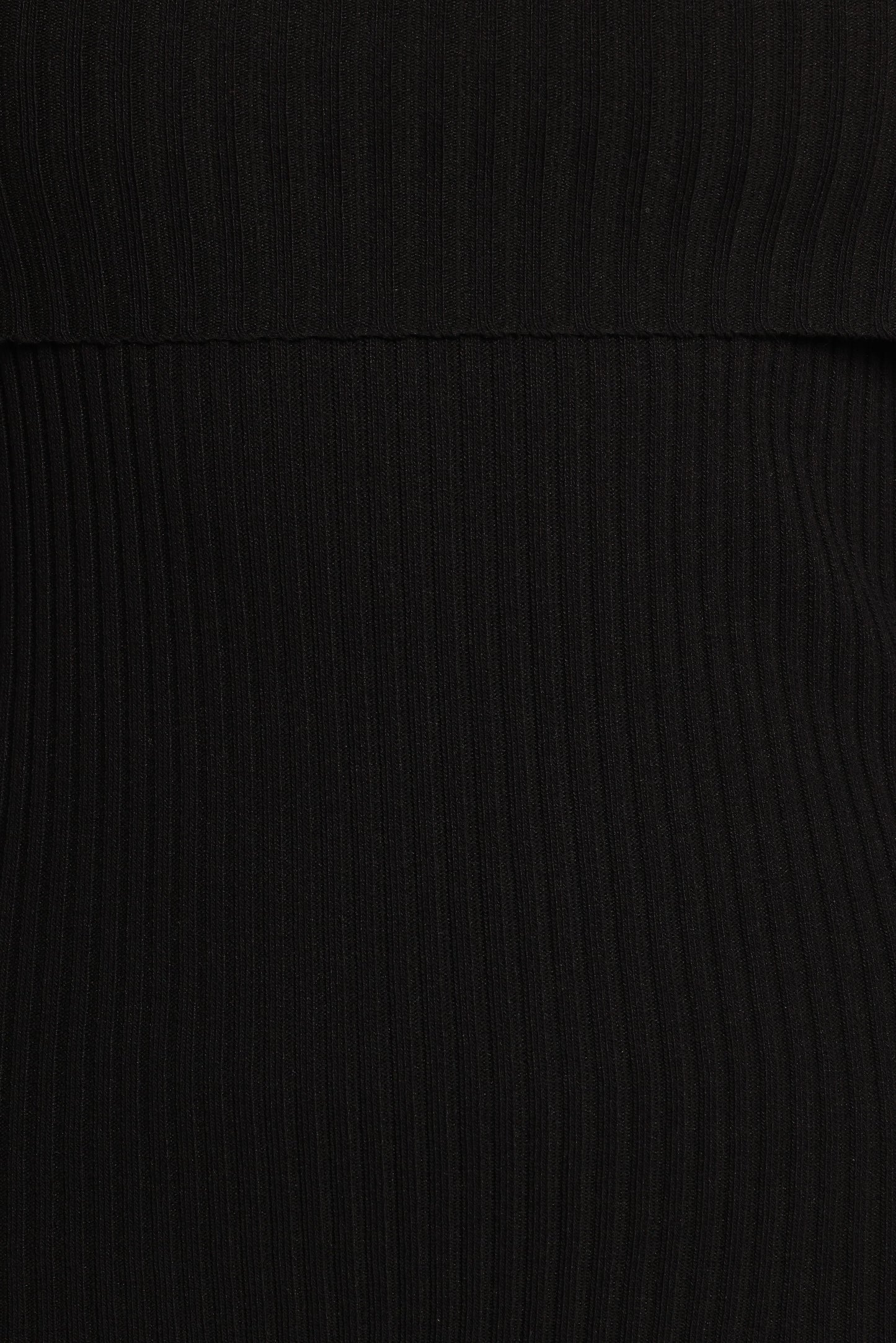Gindie Ribbed Knit Off The Shoulder Pant Set - Black
