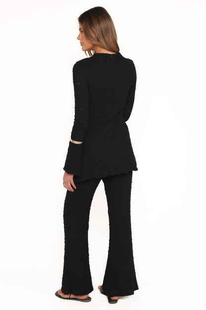 Gracie Lace Pant Set - Black