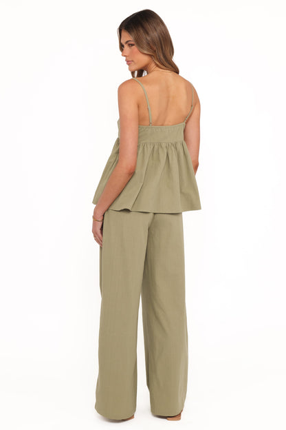 Jessica Pant Set - Olive