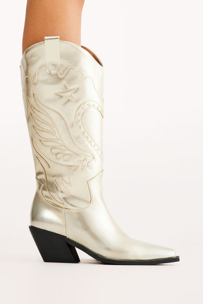 Everlyn Boots - Gold Metallic