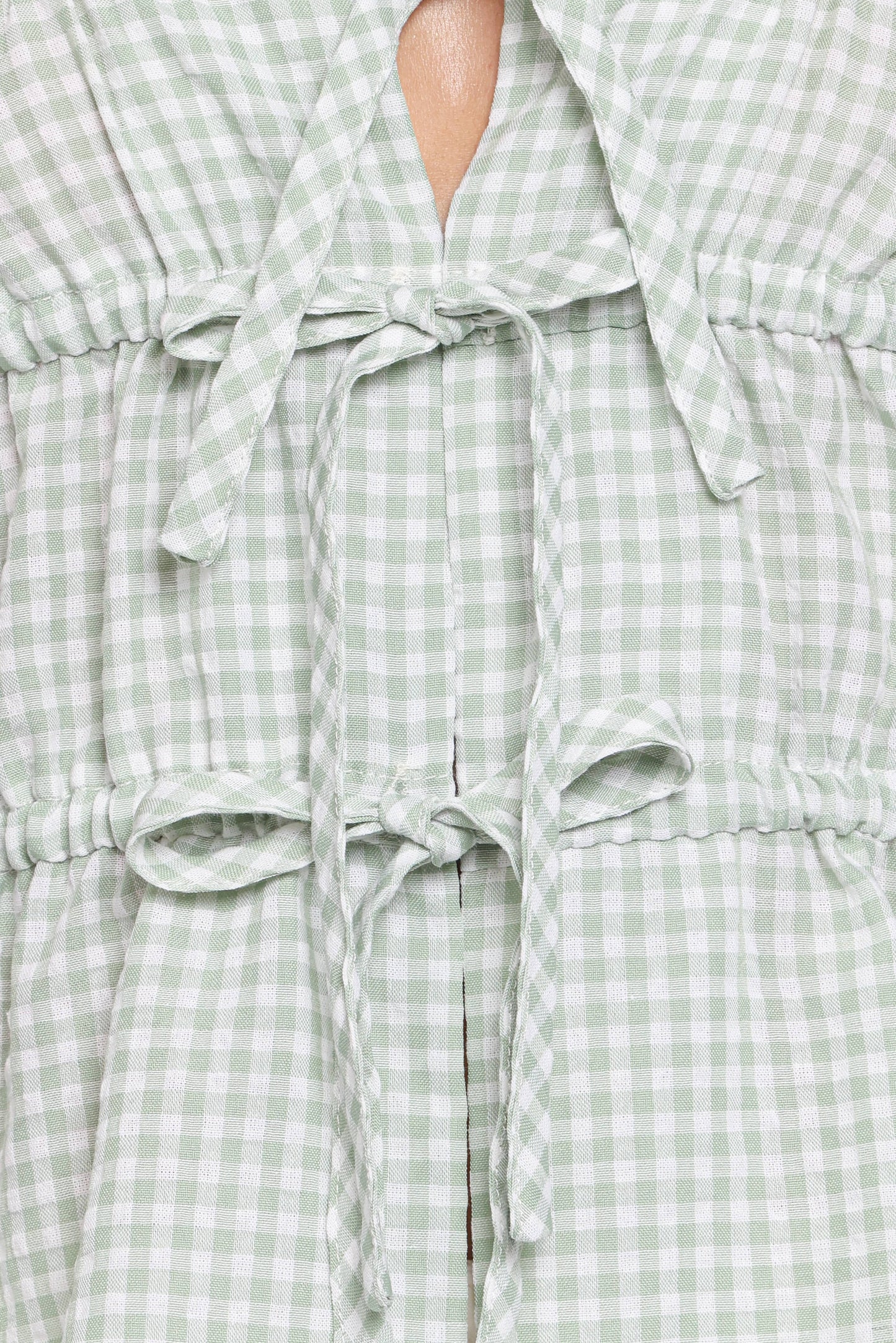 Harper Top - Sage Gingham