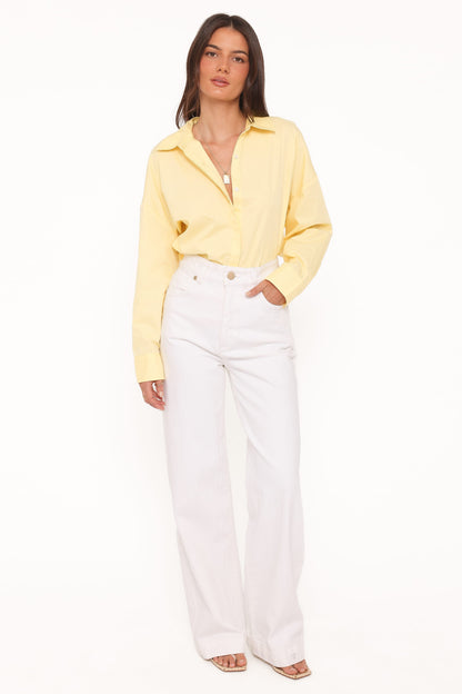 Inez Scallop Shirt - Yellow