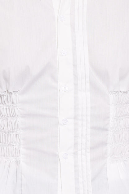 Ione Peplum Shirt - White
