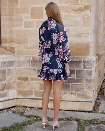 Piper Dress - Navy Floral