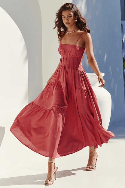 Rome Midi Dress - Copper