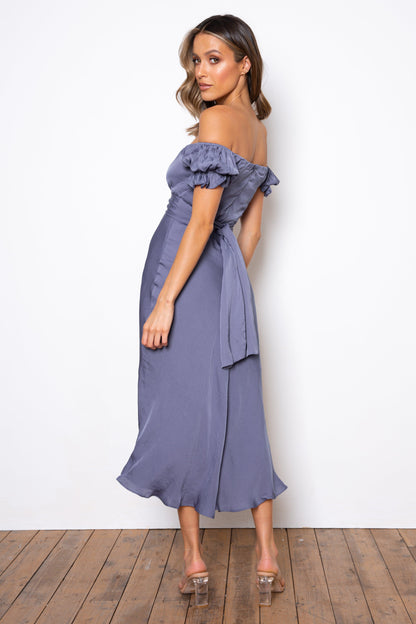 Samantha Dress - Steel Blue