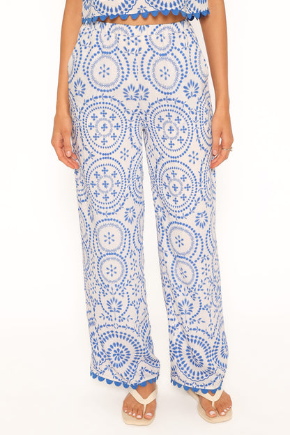 Felicia Pant Set - Blue Tile